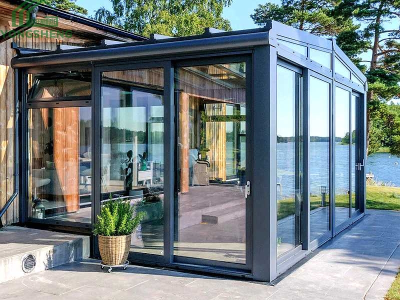 Victorian glass conservatory, Victorian conservatory, glass greenhouse,Metal greenhouse with pool for garden